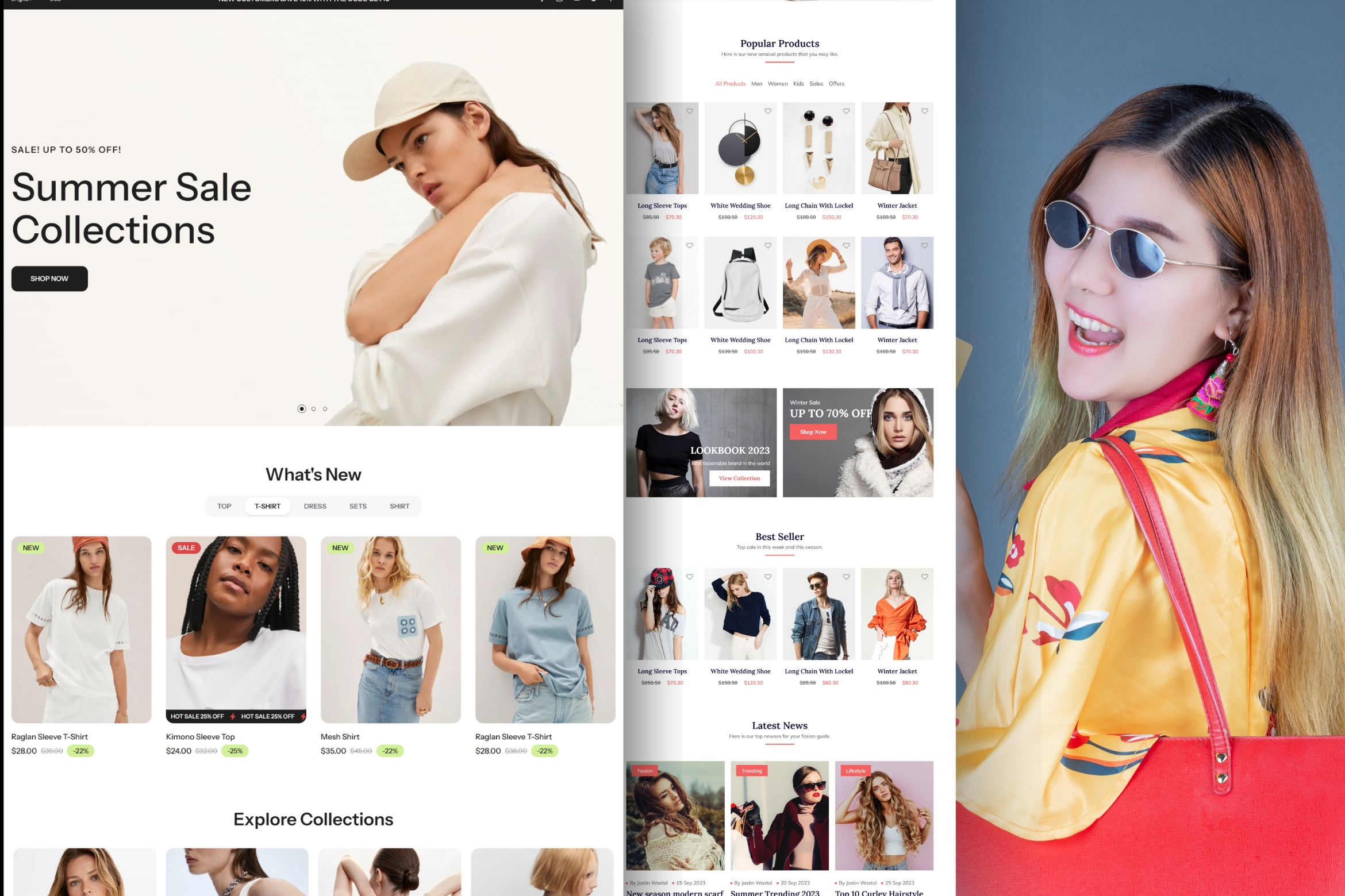 Screenshot of a Fashion & Clothing E-commerce Website project designed and developed by Akaeid Hasan using WordPress, Elementor, and WooCommerce. The image features a stylish online fashion store layout with product categories, featured collections, product grid, pricing details, add to cart functionality, and clean navigation menu. The design highlights a modern e-commerce structure optimized for online shopping, secure checkout system, and user-friendly browsing experience. This project represents a fully functional fashion e-commerce website created by Akaeid Hasan with modern UI/UX and conversion-focused design.